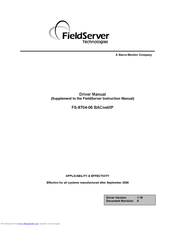 FieldServer FS-8704-06 Instruction Manual