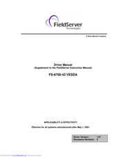 FieldServer FS-8700-43 Instruction Manual