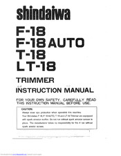 Shindaiwa LT-18 Instruction Manual