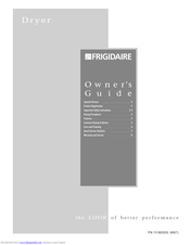 Frigidaire Dryer Owner's Manual