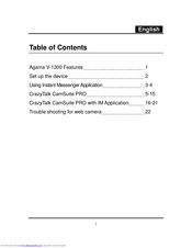 Agama V-1300 User Manual