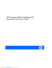 Hp 6820s Notebook Pc Manuals Manualslib