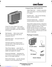 Radio Shack Cinevision 16-3013 Quick Manual