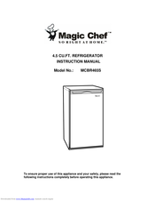 Magic Chef MCBR465S Instruction Manual