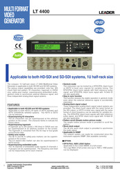 Leader LT 4400 Specifications