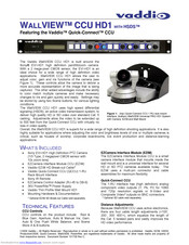 Vaddio WallView HD1 CCU with HSDS Technical Features & Specifications