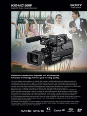 Sony HXR-MC1500P Brochure & Specs