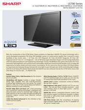 Sharp AQUOS LC-32LE700UN Specifications