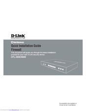 D-Link DFL-260E Quick Installation Manual