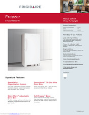 Frigidaire FFU17M7HW - 17.1 cu. Ft. Manual Defrost Upright Freezer Features