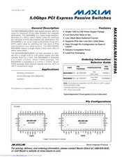 Maxim /MAX4889A Instructions Manual