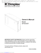 Dimplex DF3033ST Owner's Manual
