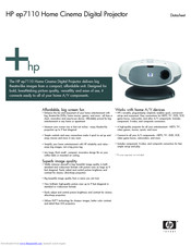 HP Ep7110 - Home Cinema Digital Projector SVGA DLP Datasheet