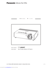Panasonic PT-LB60NT Spec File
