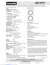 Community MVP37 Specifications