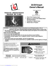 Travis Industries 33 DVI GSB2 Insert Owner's Manual
