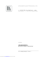 Kramer VS-84HDCPxl User Manual