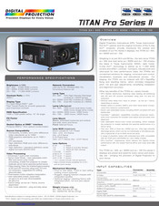 Digital Projection TITAN SX+ 500 Specifications
