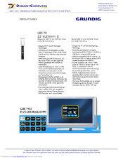 Grundig 32 VLE 8041 S Specifications