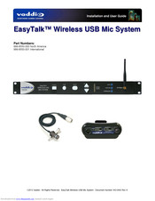 Vaddio EasyTalk 999-8550-000 Installation And User Manual