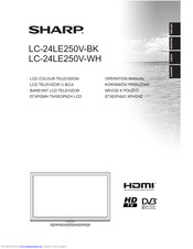 Sharp LC-24LE250V-WH Operation Manual