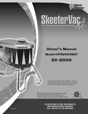 Blue Rhino SkeeterVac SV-2000 Owner's Manual