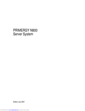 Fujitsu Primergy N800 Manual