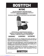 Bostitch N75C Operation And Maintenance Manual