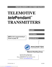 Telemotive telePendant Programming And Users Manual