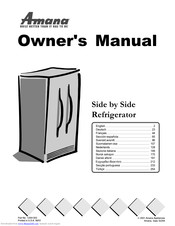 Amana Side by Side Refrigerator Owner's Manual