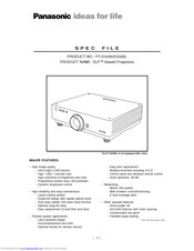 Panasonic PT-D5500L Spec File