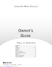 Jenn-Air WINE CHILLER Owner's Manual