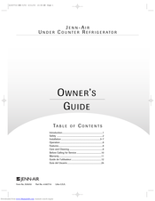 Jenn-Air UNDER COUNTER REFREGERATOR Owner's Manual