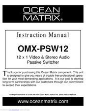 Ocean Matrix OMX-PSW12 Instruction Manual