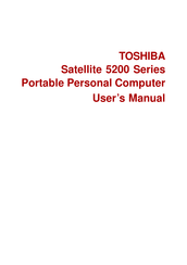 Toshiba Satellite 5200 Series User Manual