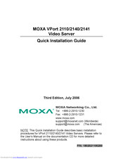 Moxa Technologies VPort 2141 Quick Installation Manual