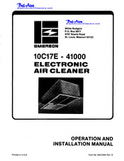 Emerson 10C17E-41000 Operation And Installation Manual