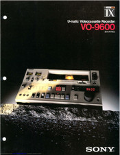 Sony VO-9600 User Manual