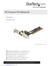 StarTech.com PCI1394_2 Instruction Manual