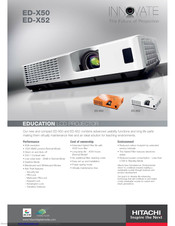 Hitachi Innovate ED-X50 Technical Specifications