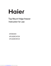 Haier AFL628CW Instructions For Use Manual