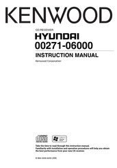 Kenwood Hyundai 00271-06000 Instruction Manual
