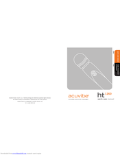 Human Touch Acuvibe ht1260 Use & Care Manual