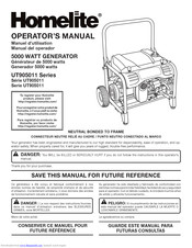 Homelite UT905011 Series Operator's Manual