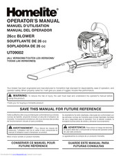 Homelite UT09002 Operator's Manual