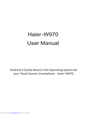 haier W970 User Manual