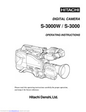 Hitachi S-3000 Operating Instructions Manual