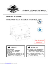 Jackson Grills PG-50403SRL Assembly, Care & Use Manual