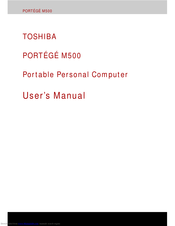 Toshiba Portege M500 User Manual