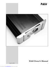 Pass Laboratories XA60 Owner's Manual